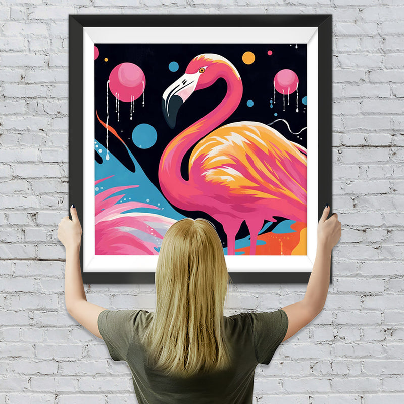 Roter Cartoon Flamingo Diamond Painting