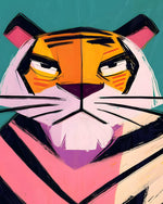 Roter Cartoon-Tiger Diamond Painting