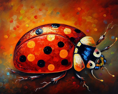 Roter Marienkäfer Diamond Painting