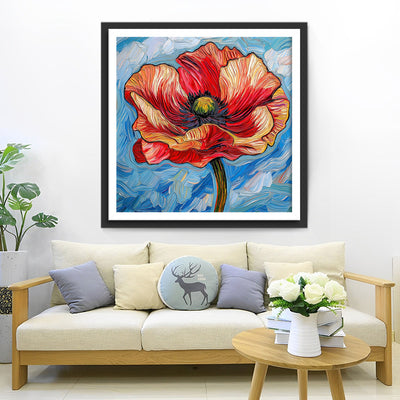 Roter Mohn Diamond Painting