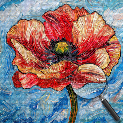 Roter Mohn Diamond Painting
