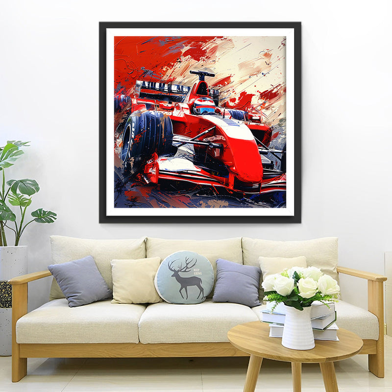 Roter Rennwagen Diamond Painting