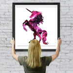 Rotes abstraktes Einhorn Diamond Painting