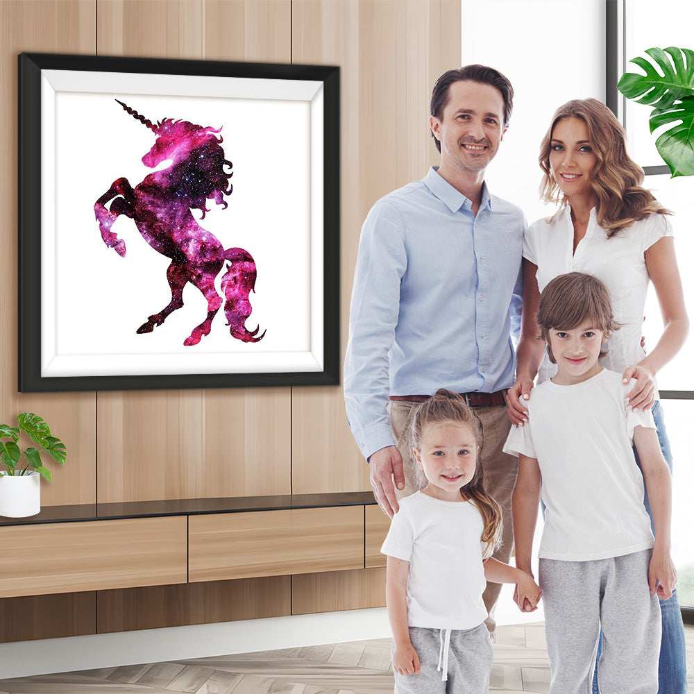 Rotes abstraktes Einhorn Diamond Painting