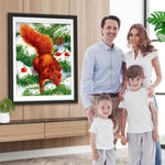 Rotes Eichhörnchen und Zeder Diamond Painting