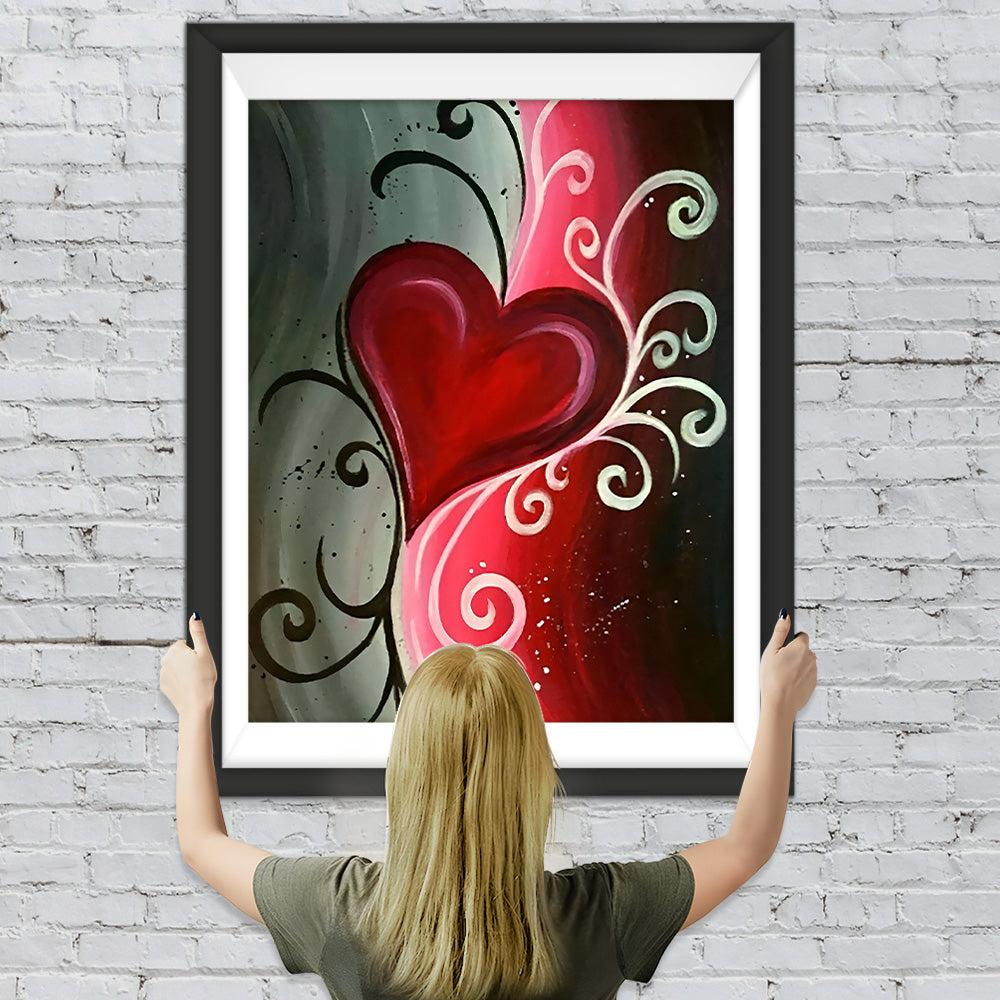 Rotes Herz Wolke Diamond Painting