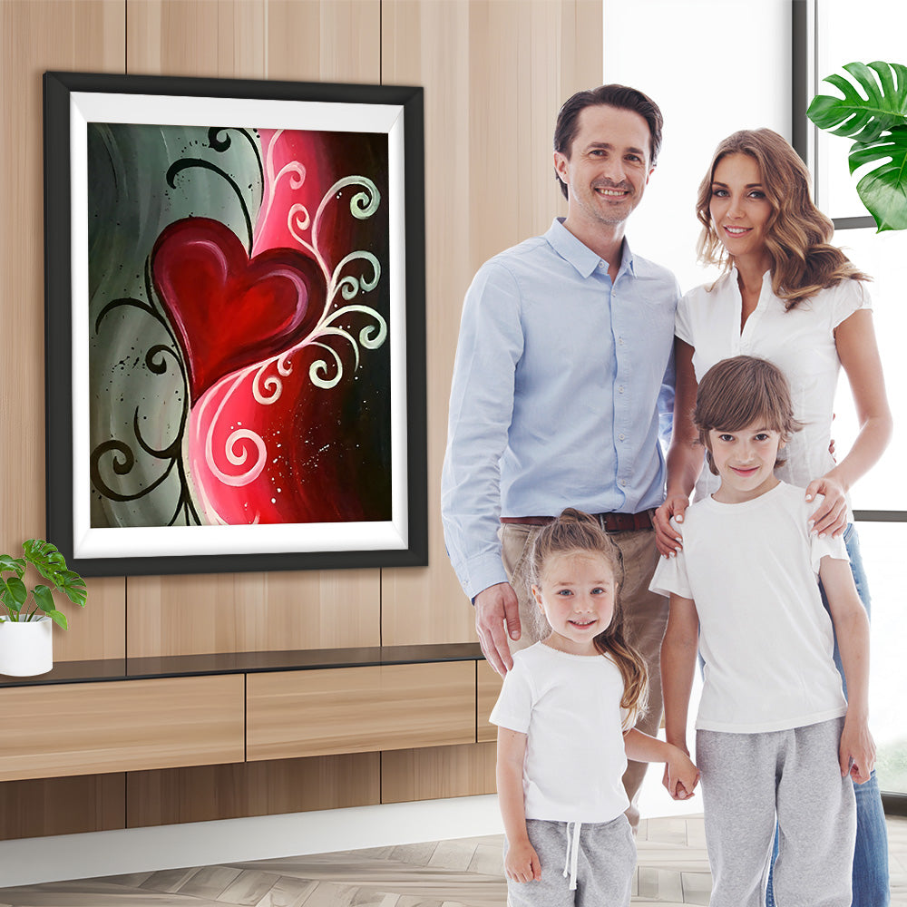 Rotes Herz Wolke Diamond Painting