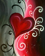 Rotes Herz Wolke Diamond Painting