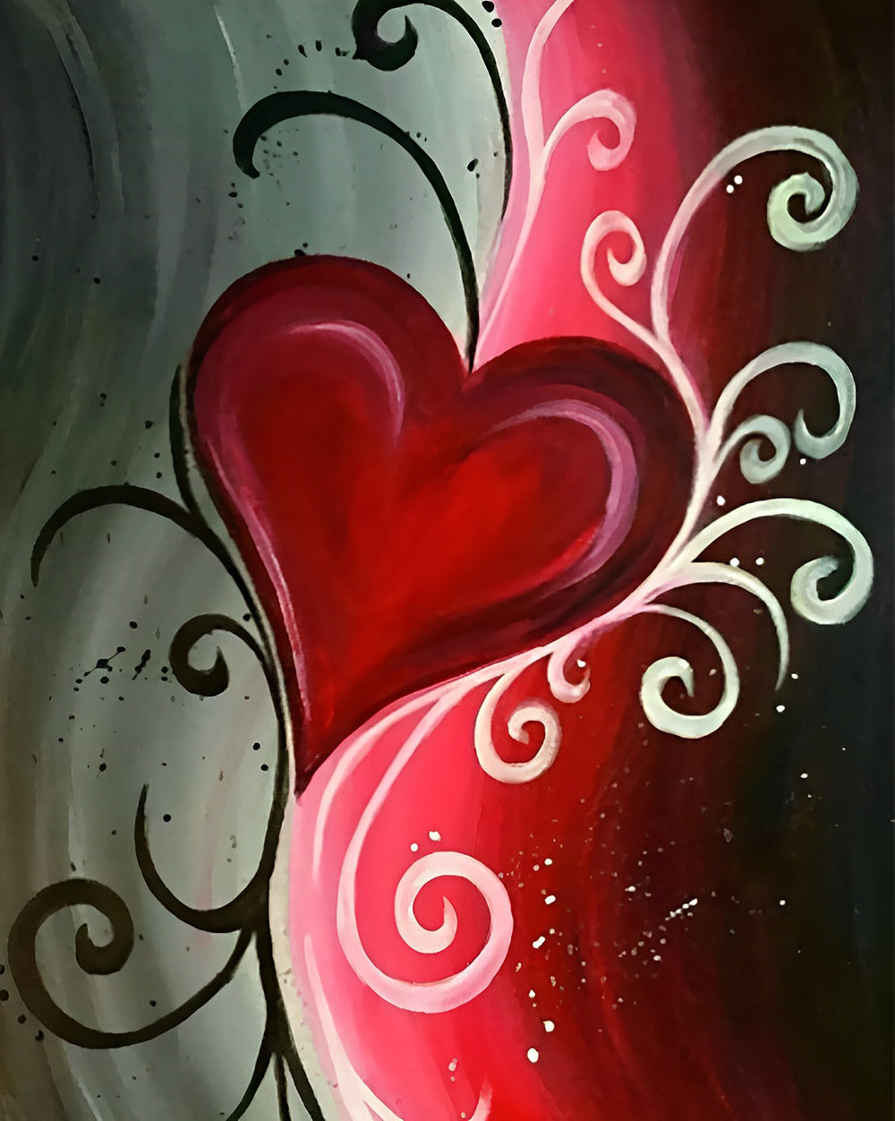 Rotes Herz Wolke Diamond Painting