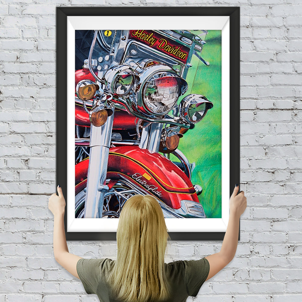 Rotes Motorrad Diamond Painting