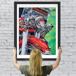 Rotes Motorrad Diamond Painting