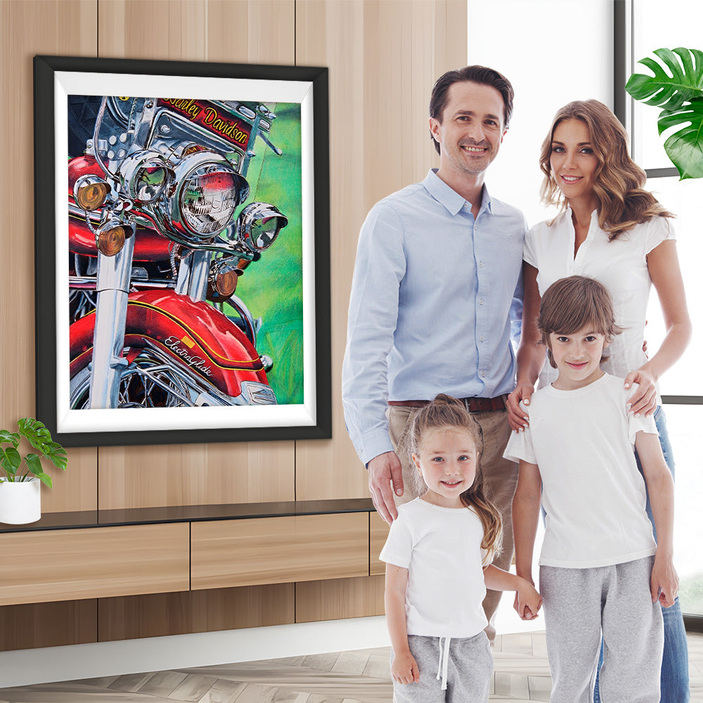 Rotes Motorrad Diamond Painting