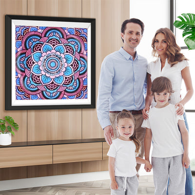 Rotes und blaues Mandala Diamond Painting