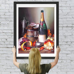 Rotwein und Früchte Diamond Painting