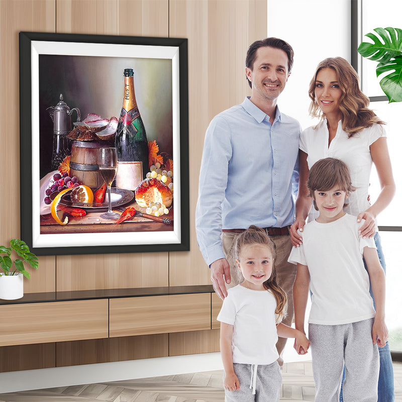 Rotwein und Früchte Diamond Painting