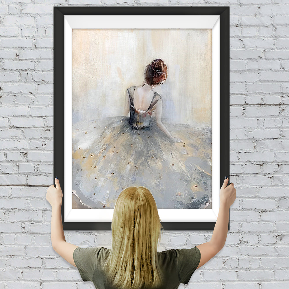 Rückansicht der Balletttänzerin Diamond Painting