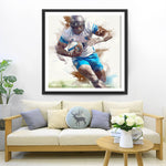 Rugbyspieler läuft Diamond Painting