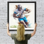Rugbyspieler läuft Diamond Painting
