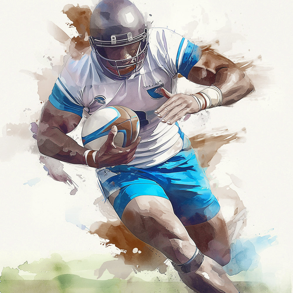 Rugbyspieler läuft Diamond Painting