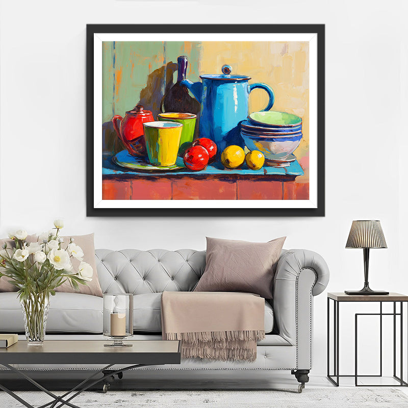 Schalen, Teekannen und Tassen Diamond Painting