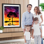 Schaukel Mädchen Sternenhimmel Diamond Painting