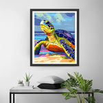 Schildkröte an der Küste Diamond Painting
