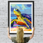 Schildkröte an der Küste Diamond Painting