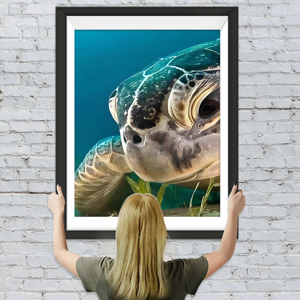 Schildkröte und Seegras Diamond Painting