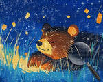 Schlafender Bär im Gras Diamond Painting