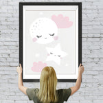 Schlafender Mond und Stern Diamond Painting