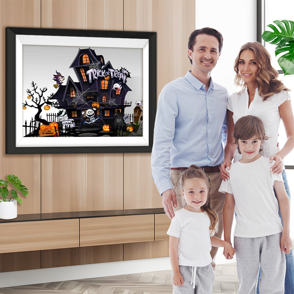 Schloss an Halloween Diamond Painting