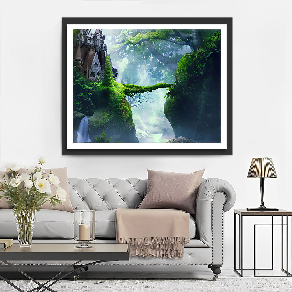 Schloss auf den Wilden Bergen Diamond Painting