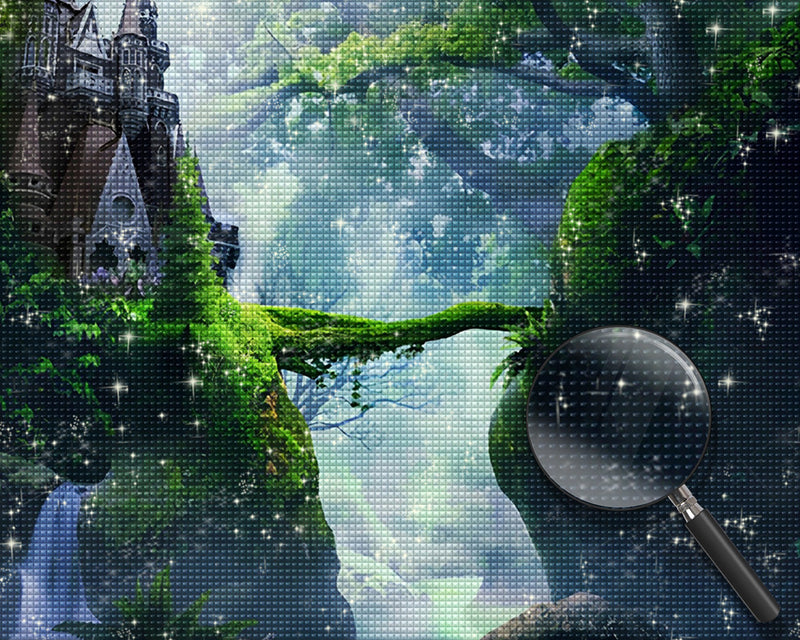 Schloss auf den Wilden Bergen Diamond Painting
