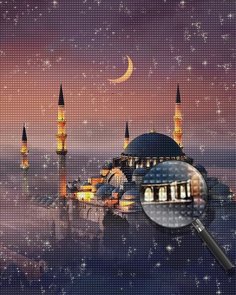 Schloss im Mondschein Diamond Painting