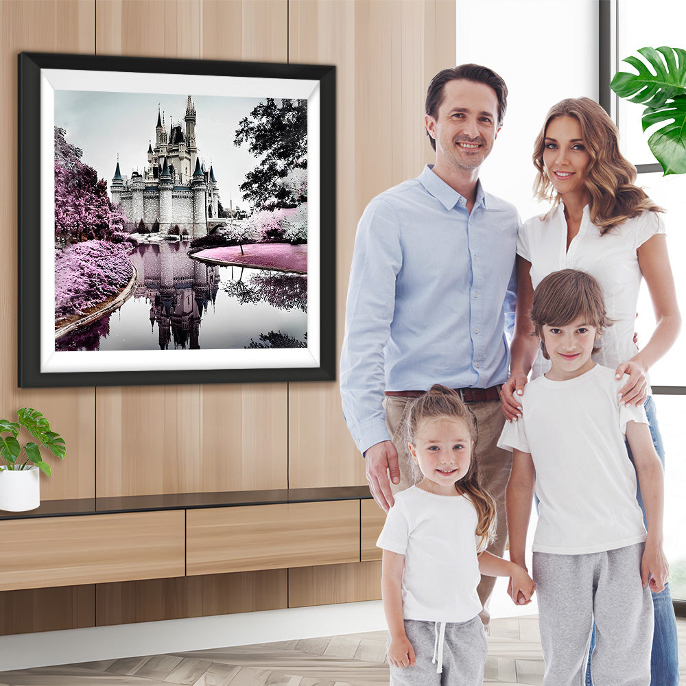 Schloss im Winter Diamond Painting