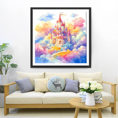 Schloss in Bunten Wolken Diamond Painting