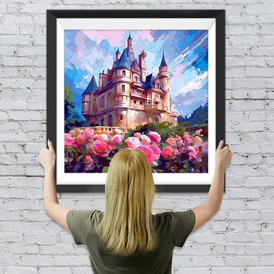 Schloss Rosa Rose Diamond Painting