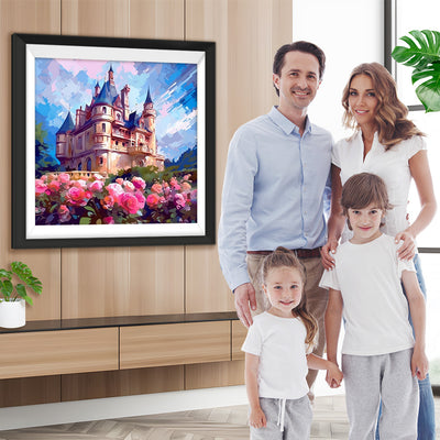 Schloss Rosa Rose Diamond Painting