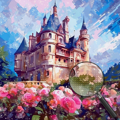 Schloss Rosa Rose Diamond Painting