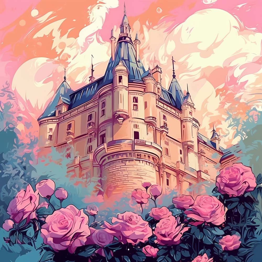 Schloss Rose Diamond Painting
