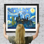 Schloss unter dem Sternenhimmel Diamond Painting