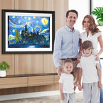 Schloss unter dem Sternenhimmel Diamond Painting