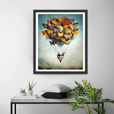 Schmetterling Heißluftballon Diamond Painting