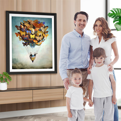 Schmetterling Heißluftballon Diamond Painting