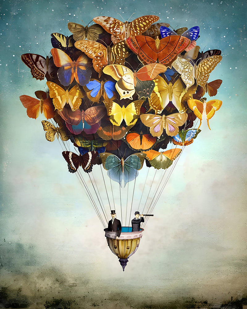 Schmetterling Heißluftballon Diamond Painting