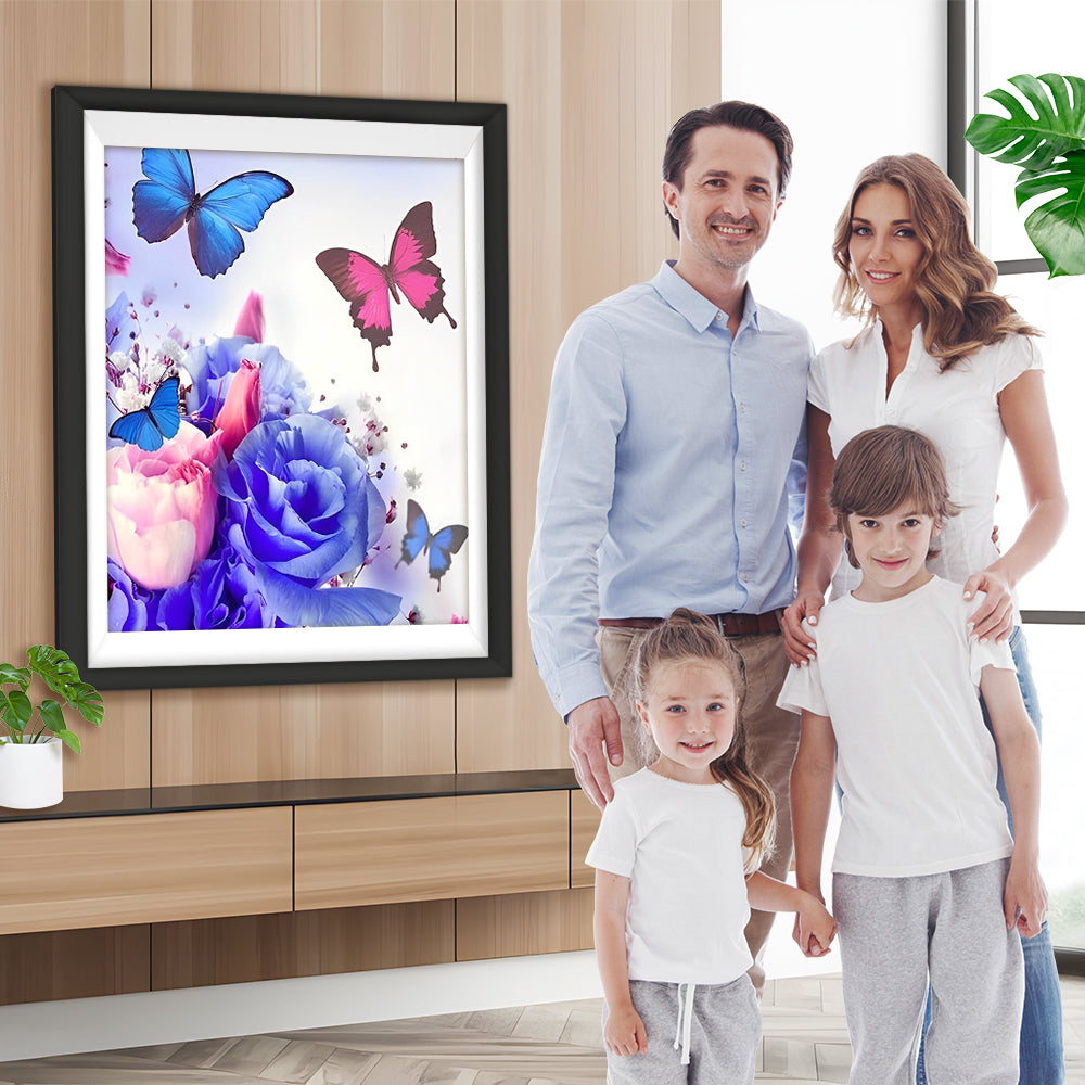 Schmetterlinge Blumen Diamond Painting