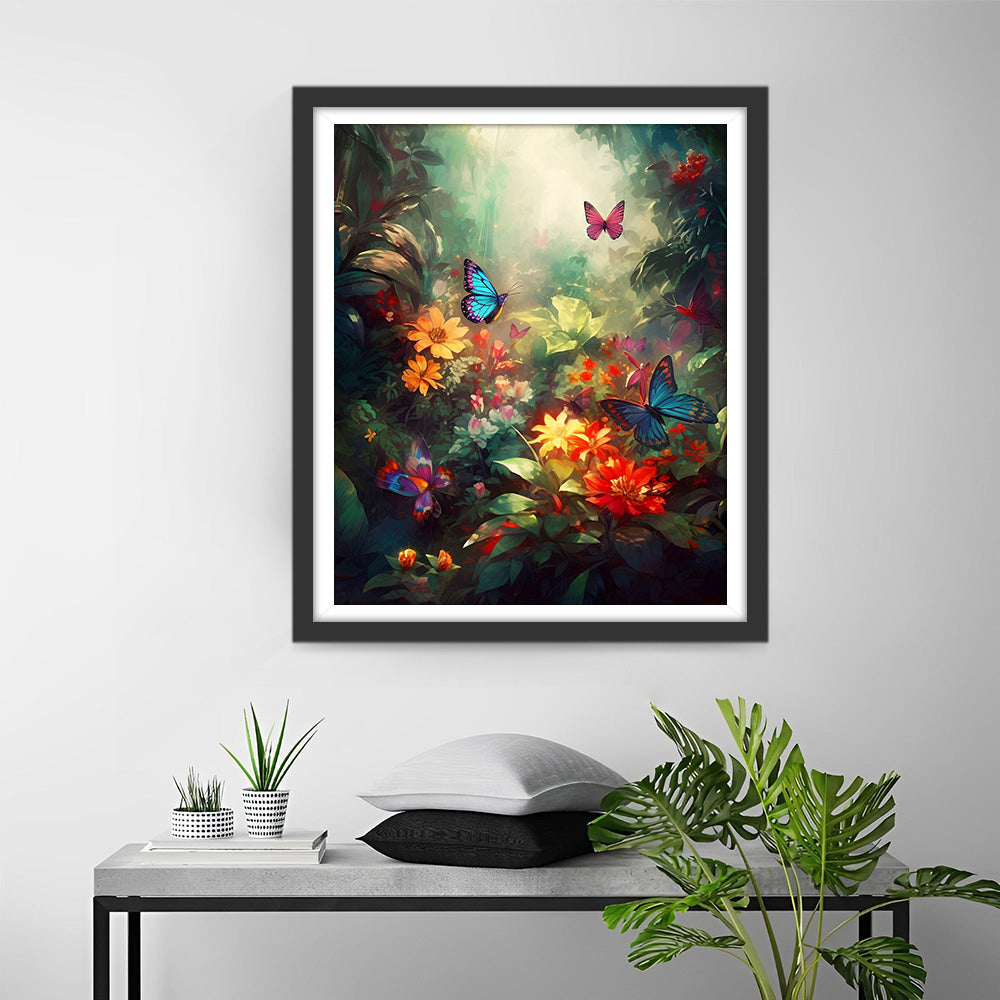 Schmetterlinge im Blumental Diamond Painting