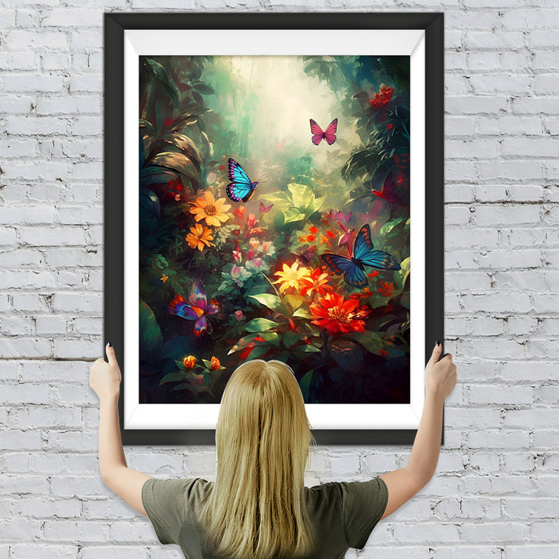 Schmetterlinge im Blumental Diamond Painting