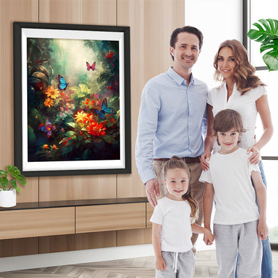 Schmetterlinge im Blumental Diamond Painting