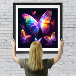 Schmetterlinge im Dunkeln leuchten Diamond Painting